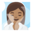 Эмодзи 🧖🏽‍♀️ Google