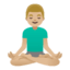 Эмодзи 🧘🏼‍♂️ Google