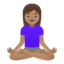 Эмодзи 🧘🏽‍♀️ Google