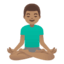 Эмодзи 🧘🏽‍♂️ Google