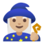 Эмодзи 🧙🏼‍♀️ Google