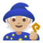 Эмодзи 🧙🏼 Google