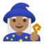 Эмодзи 🧙🏽‍♀️ Google