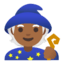 Эмодзи 🧙🏾 Google