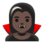 Эмодзи 🧛🏿‍♀️ Google