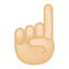 Эмодзи ☝🏻 Google