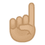 Эмодзи ☝🏼 Google