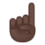 Эмодзи ☝🏿 Google