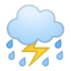 Эмодзи ⛈️ Google