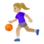 Эмодзи ⛹🏼‍♀️ Google