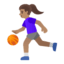 Эмодзи ⛹🏽‍♀️ Google