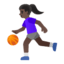 Эмодзи ⛹🏿‍♀️ Google