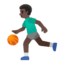 Эмодзи ⛹🏿‍♂️ Google