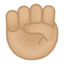 Эмодзи ✊🏼 Google