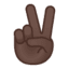 Эмодзи ✌🏿 Google