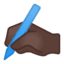 Эмодзи ✍🏿 Google