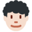 Эмодзи 👨🏻‍🦱 Twitter.com
