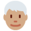 Эмодзи 👨🏽‍🦳 Twitter.com