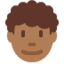 Эмодзи 👨🏾‍🦱 Twitter.com