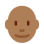 Эмодзи 👨🏾‍🦲 Twitter.com