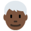 Эмодзи 👨🏿‍🦳 Twitter.com