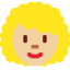 Эмодзи 👩🏼‍🦱 Twitter.com