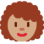 Эмодзи 👩🏽‍🦱 Twitter.com