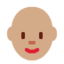 Эмодзи 👩🏽‍🦲 Twitter.com
