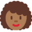 Эмодзи 👩🏾‍🦱 Twitter.com