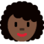 Эмодзи 👩🏿‍🦱 Twitter.com