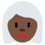 Эмодзи 👩🏿‍🦳 Twitter.com