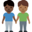 Эмодзи 👨🏿‍🤝‍👨🏾 Twitter.com