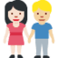 Эмодзи 👩🏻‍🤝‍👨🏼 Twitter.com
