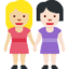 Эмодзи 👩🏼‍🤝‍👩🏻 Twitter.com