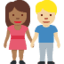 Эмодзи 👩🏾‍🤝‍👨🏼 Twitter.com