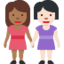 Эмодзи 👩🏾‍🤝‍👩🏻 Twitter.com