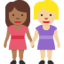 Эмодзи 👩🏾‍🤝‍👩🏼 Twitter.com