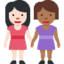 Эмодзи 👩🏻‍🤝‍👩🏾 Twitter.com