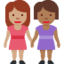 Эмодзи 👩🏽‍🤝‍👩🏾 Twitter.com