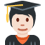 Эмодзи 🧑🏻‍🎓 Twitter.com