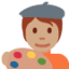 Эмодзи 🧑🏽‍🎨 Twitter.com