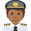 Эмодзи 🧑🏾‍✈️ Twitter.com