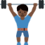 Эмодзи 🏋🏿‍♂️ Twitter.com