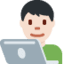 Эмодзи 👨🏻‍💻 Twitter.com