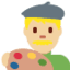 Эмодзи 👨🏼‍🎨 Twitter.com