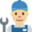 Эмодзи 👨🏼‍🔧 Twitter.com
