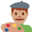 Эмодзи 👨🏽‍🎨 Twitter.com