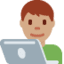 Эмодзи 👨🏽‍💻 Twitter.com