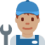 Эмодзи 👨🏽‍🔧 Twitter.com
