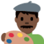 Эмодзи 👨🏿‍🎨 Twitter.com